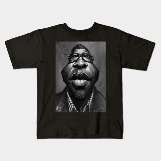 Horror Master: Jordan Peele Kids T-Shirt by metmangindaan